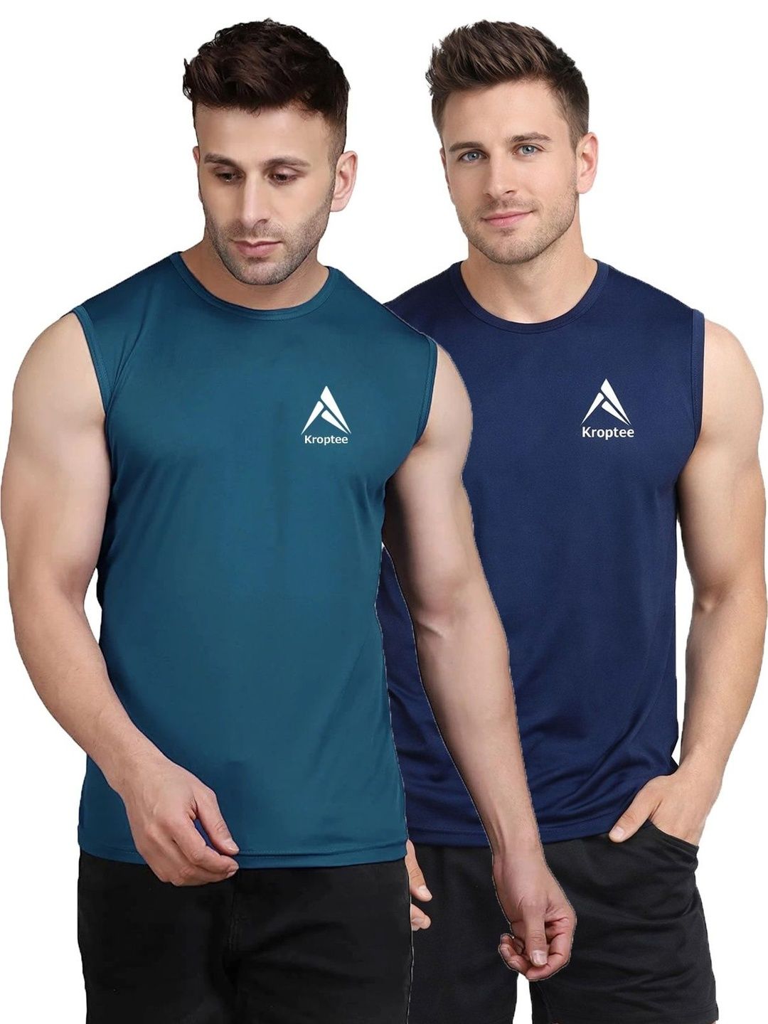 Kroptee Pack of 2 Cotton Blend Gym Vest-picture-21