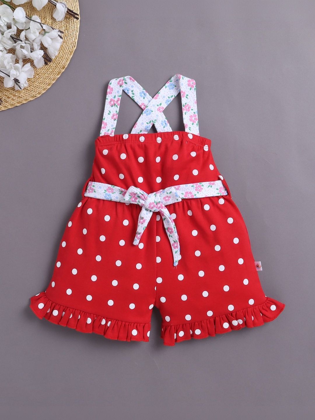 BUMZEE Girls Printed Basic Jumpsuit with Ruffles-picture-1