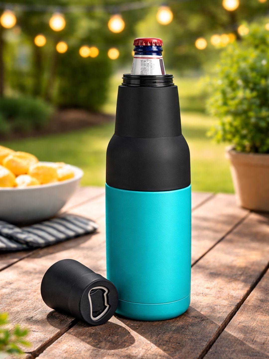 KitchEase Turquoise Blue Solid Stainless Steel Matte Tumbler Set of Cups and Mugs-image-23