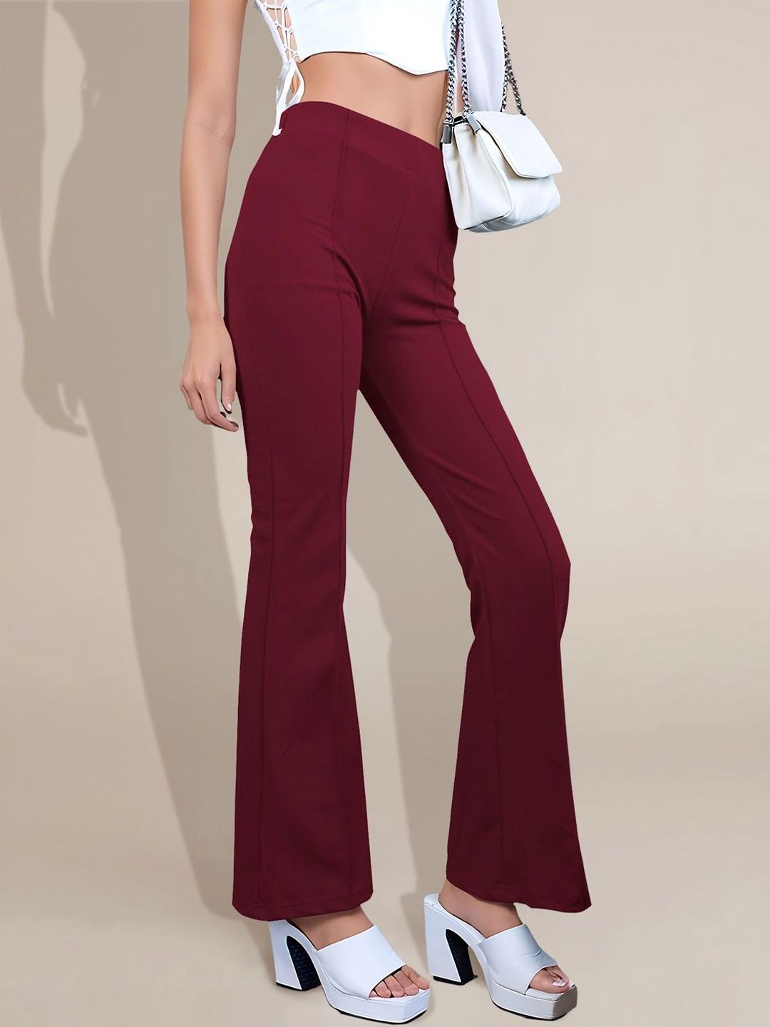 Navyankaa Women Straight Fit High-Rise Trousers-picture-17