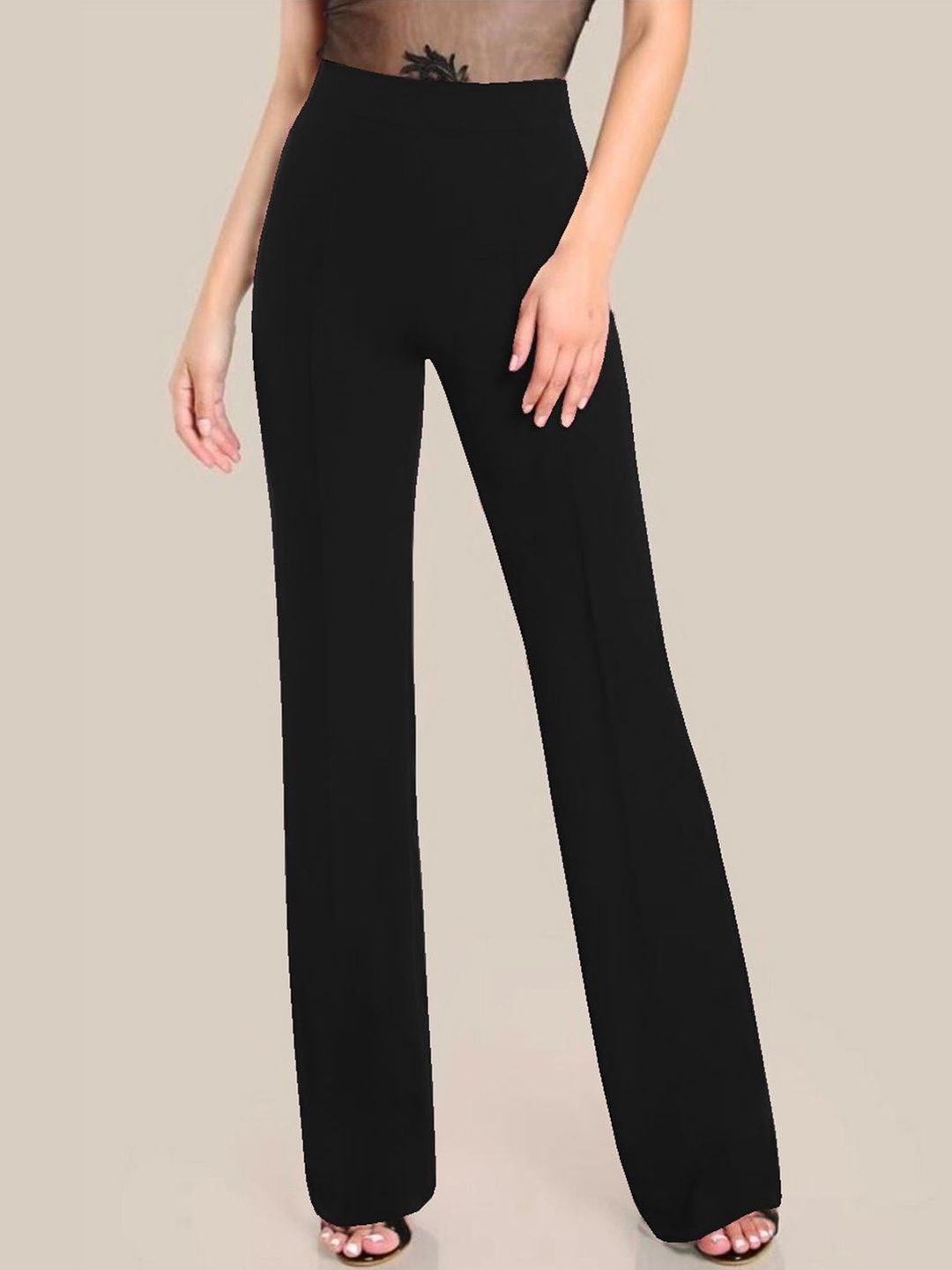 Navyankaa Women Straight Fit High-Rise Trousers-picture-19