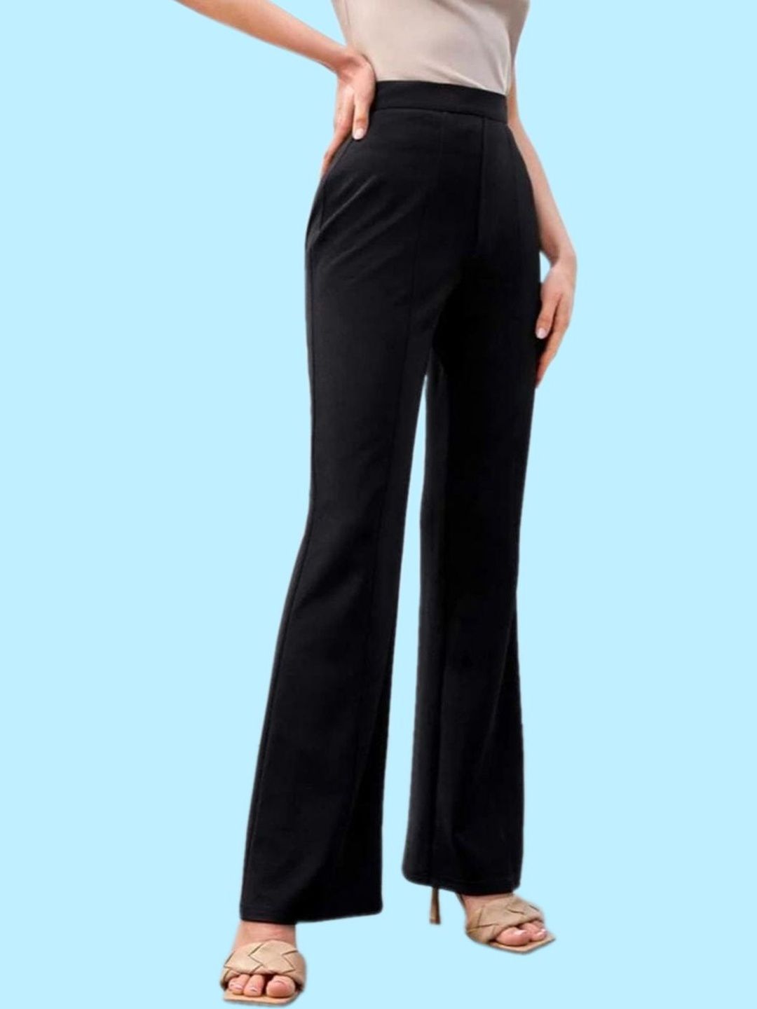 Navyankaa Women Straight Fit High-Rise Trousers-picture-21