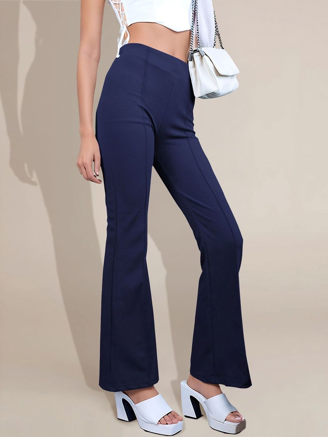 Navyankaa Women Straight Fit High-Rise Trousers-picture-53