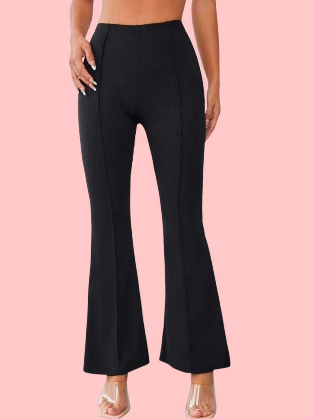 Navyankaa Women Flared High-Rise Bootcut Trousers-picture-34