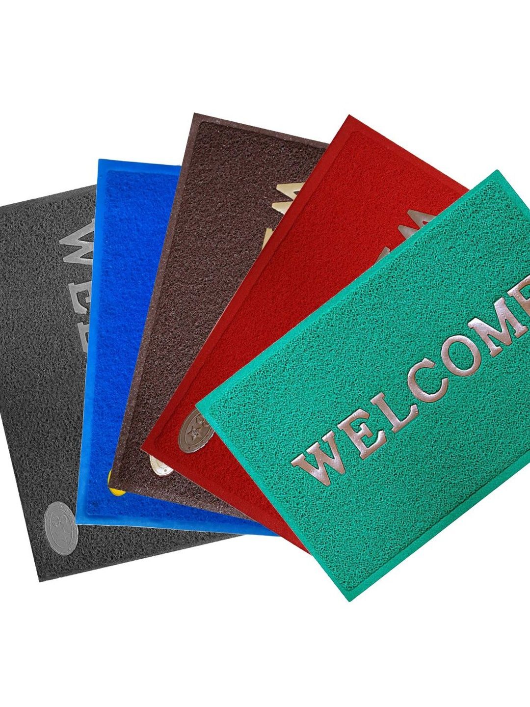 vstucart Blue & Red 5 Pieces Anti-Skid Doormats-image-31