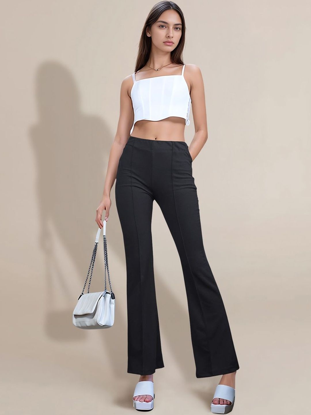 Navyankaa Women Straight Fit High-Rise Trousers-picture-20