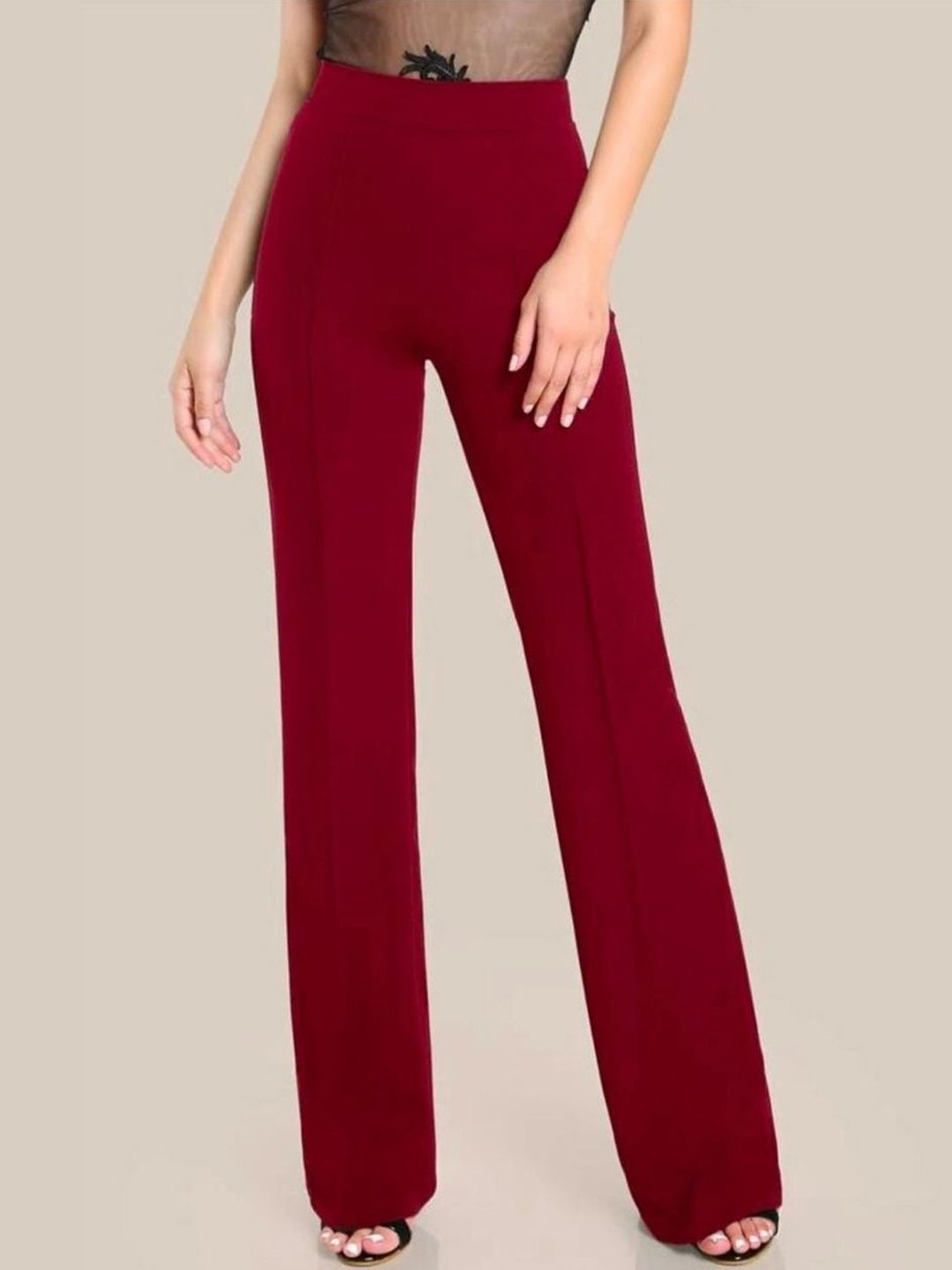 Navyankaa Women Straight Fit High-Rise Trousers-picture-37