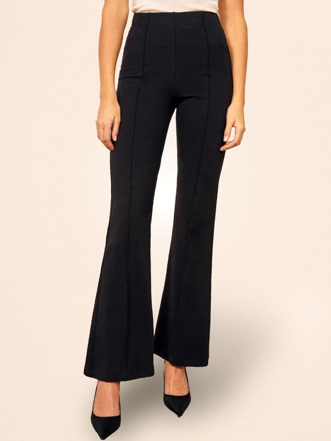 Maheshvi Women Flared High-Rise Bootcut Trousers-image-49