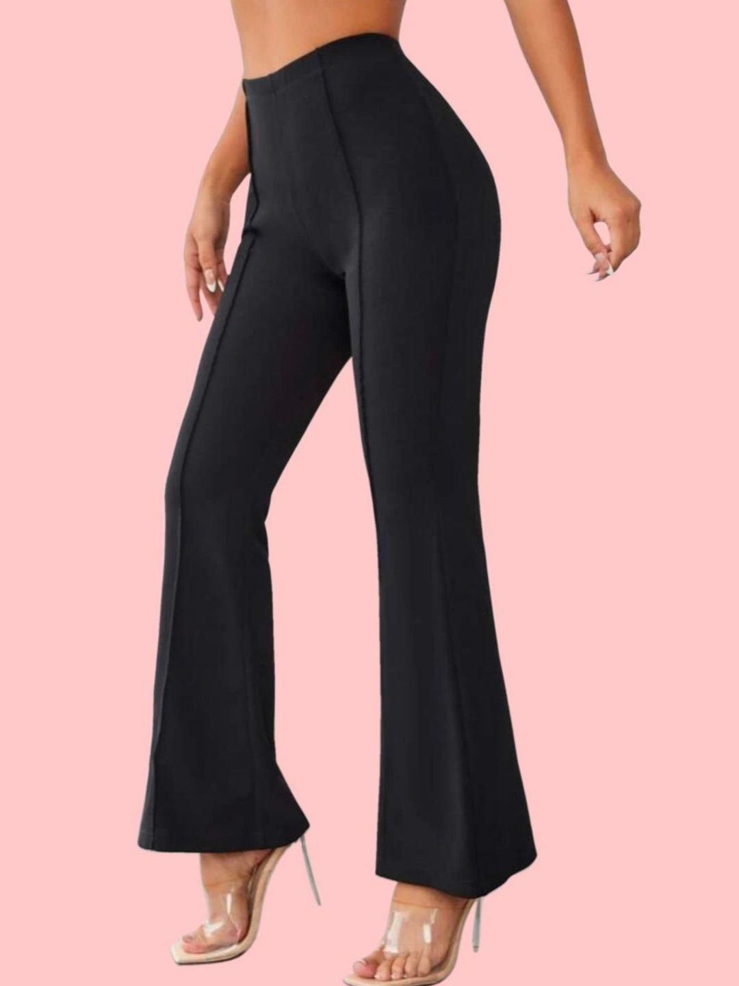 Maheshvi Women Flared High-Rise Bootcut Trousers-image-9