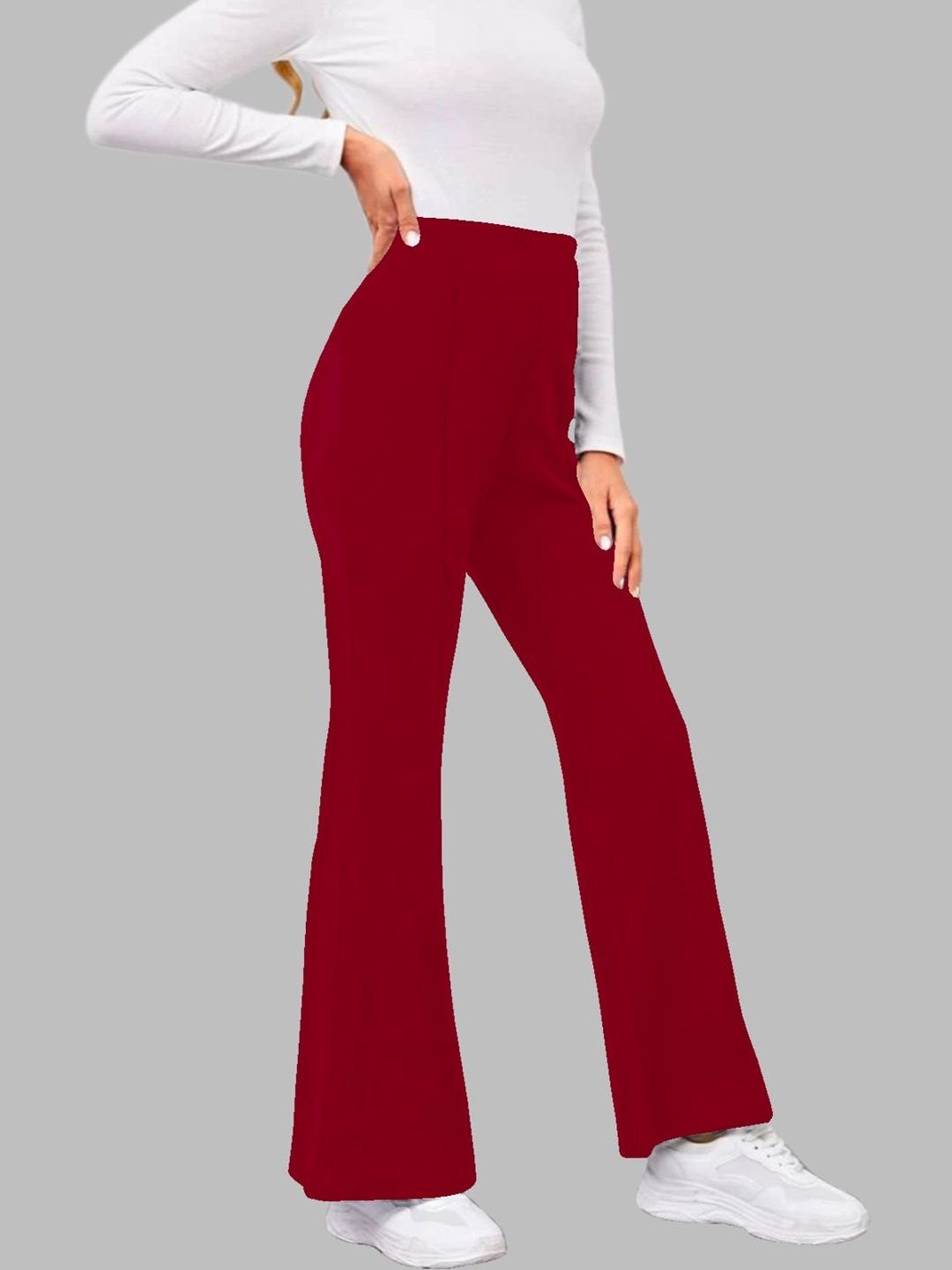 Maheshvi Women Flared High-Rise Bootcut Trousers-picture-55