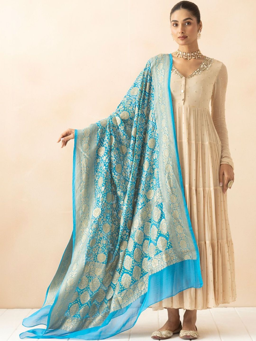A R SILK DUPATTA HUB Dupatta with Zari-image-25