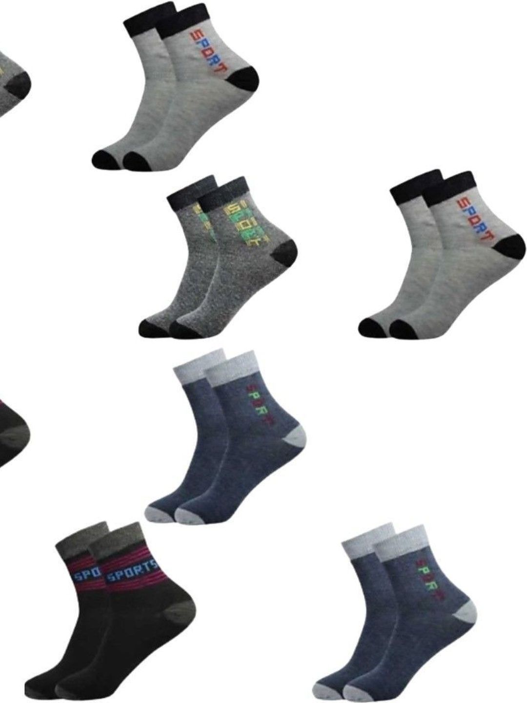 UVLOG Unisex Pack of 8 Cotton Patterned Ankle Length Socks-picture-4