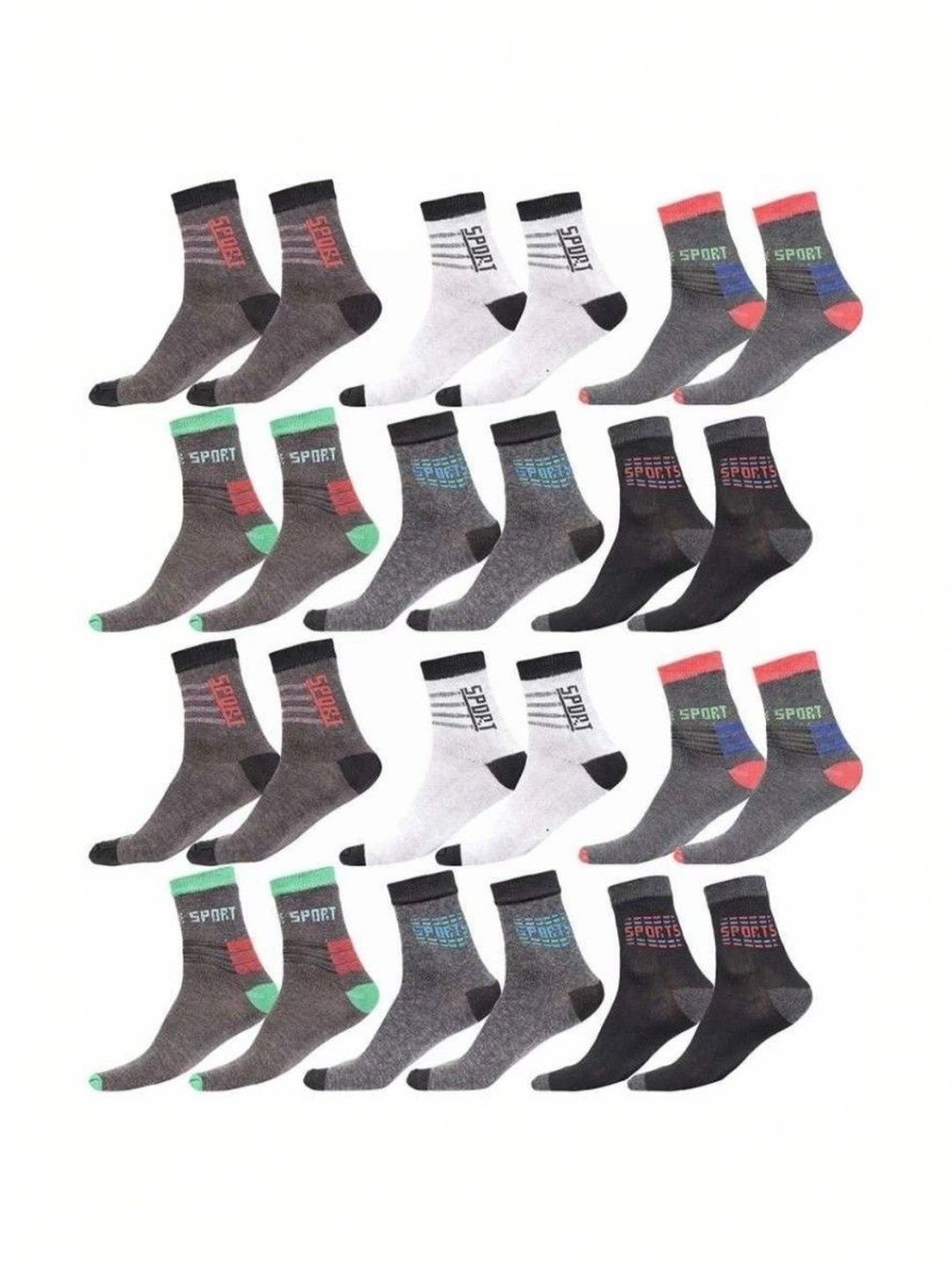 UVLOG Unisex Pack of 6 Cotton Patterned Ankle Length Socks-picture-3