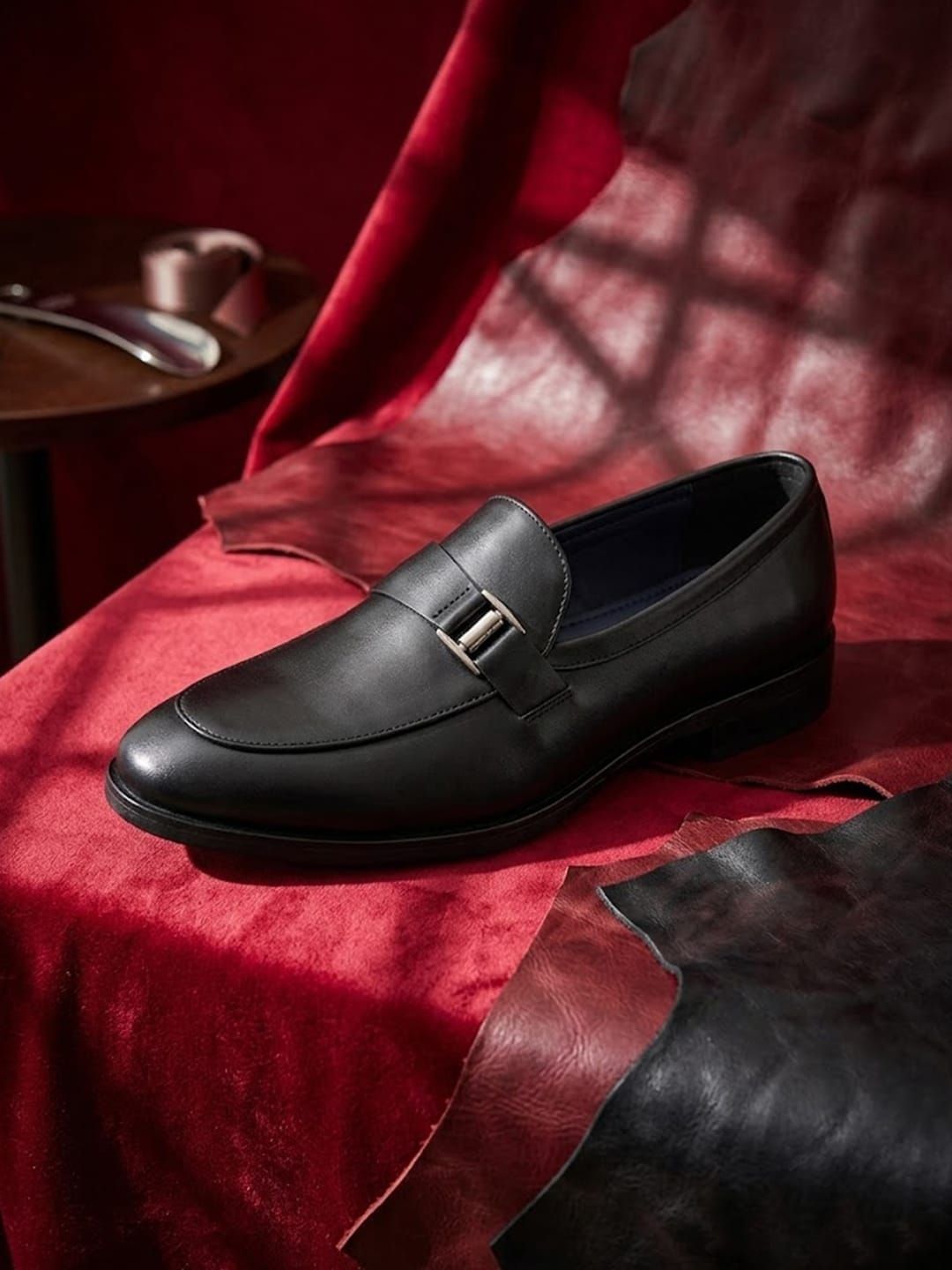 House of Pataudi Men Round Toe Formal Slip-On Loafers-picture-12