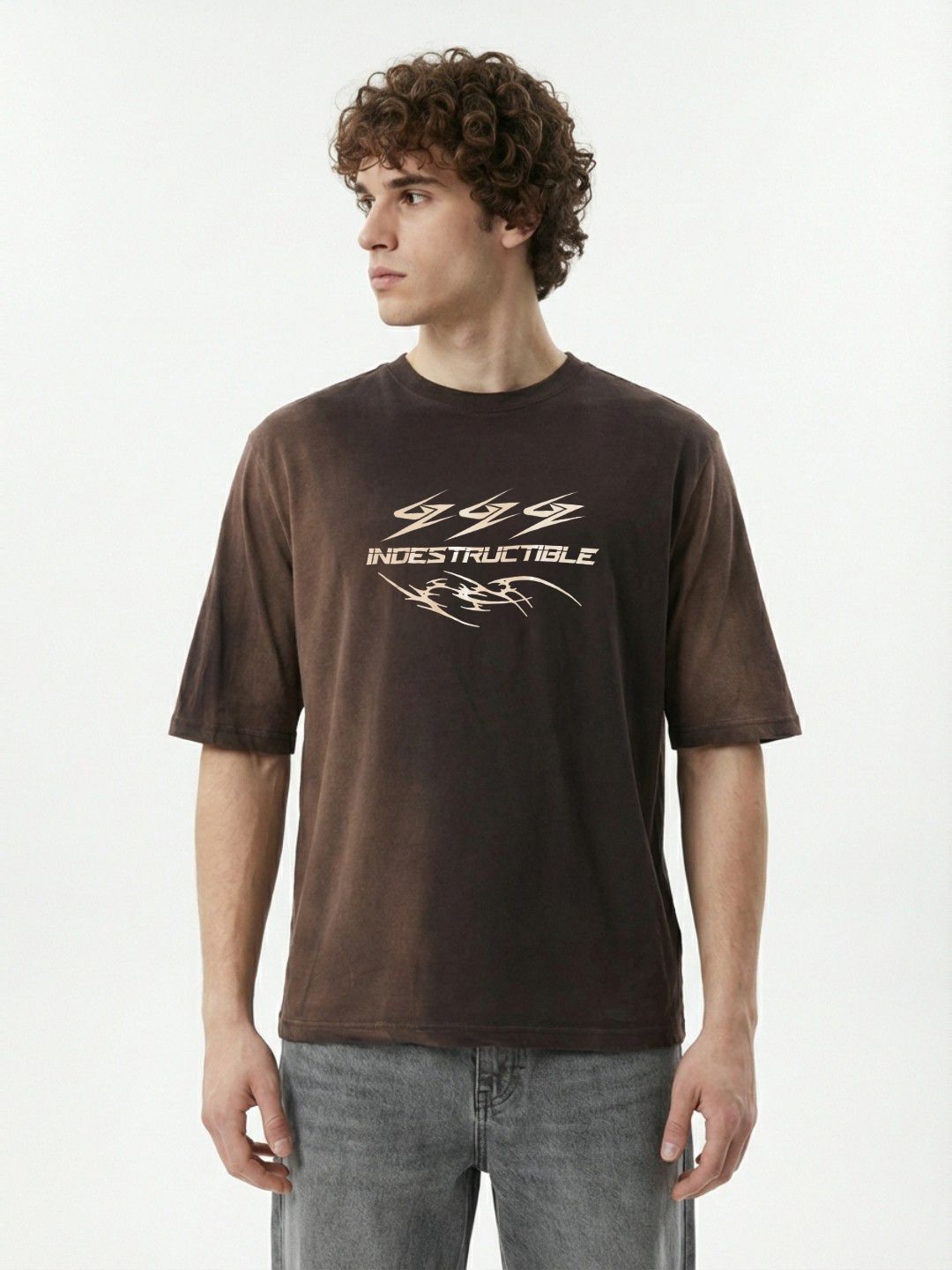glitchez Spray Effect Drop-Shoulder Sleeves Pure Cotton T-shirt-picture-44