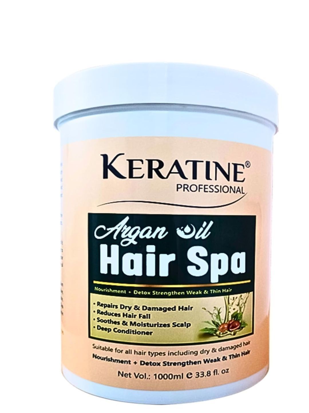 KERATINE PROFESSIONAL Argan Oil Hair Spa Mask Enriched With Olive Oil - 1 L-picture-20
