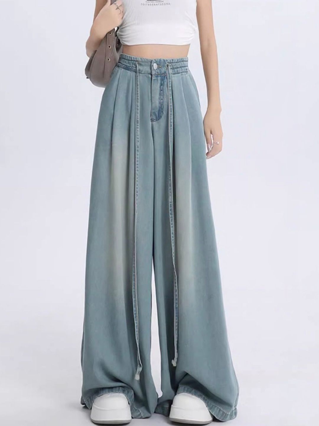 LULU & SKY Women Faded High-Rise Pleated Trousers-picture-41
