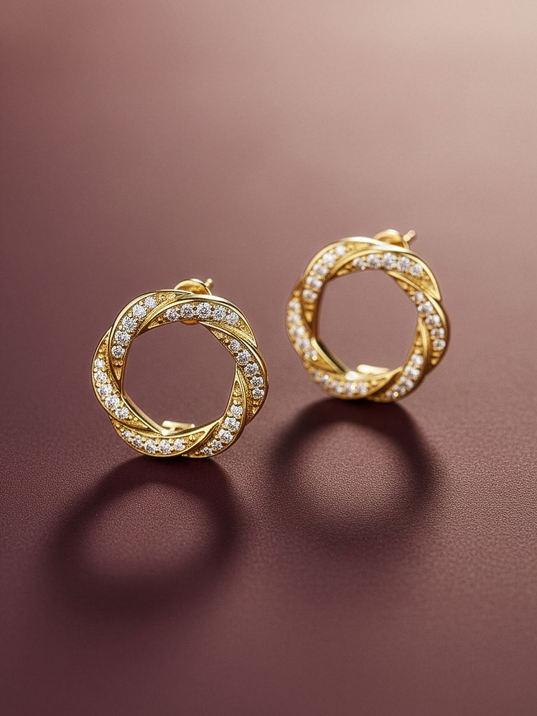 MAEJOY Circle Twist Lab Grown Diamond 92.5 Sterling Silver 18KT Rhodium Plated Earring-picture-28