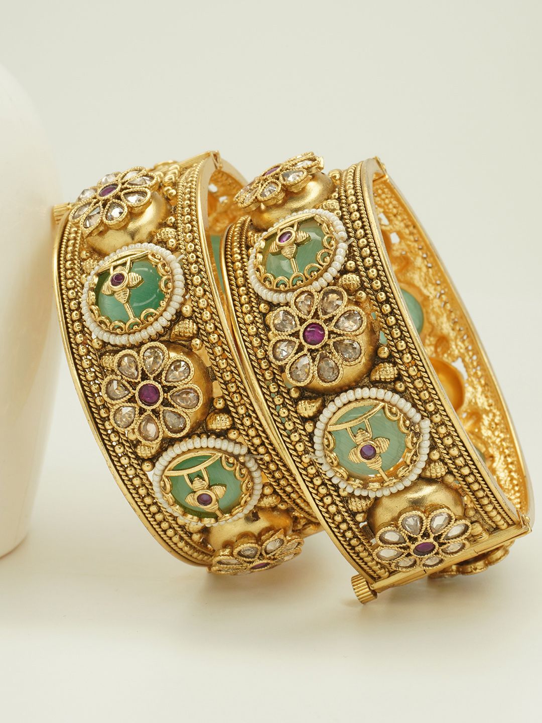 Panini jewels Set of 2 Gold-Plated Crystals Bangle-picture-41