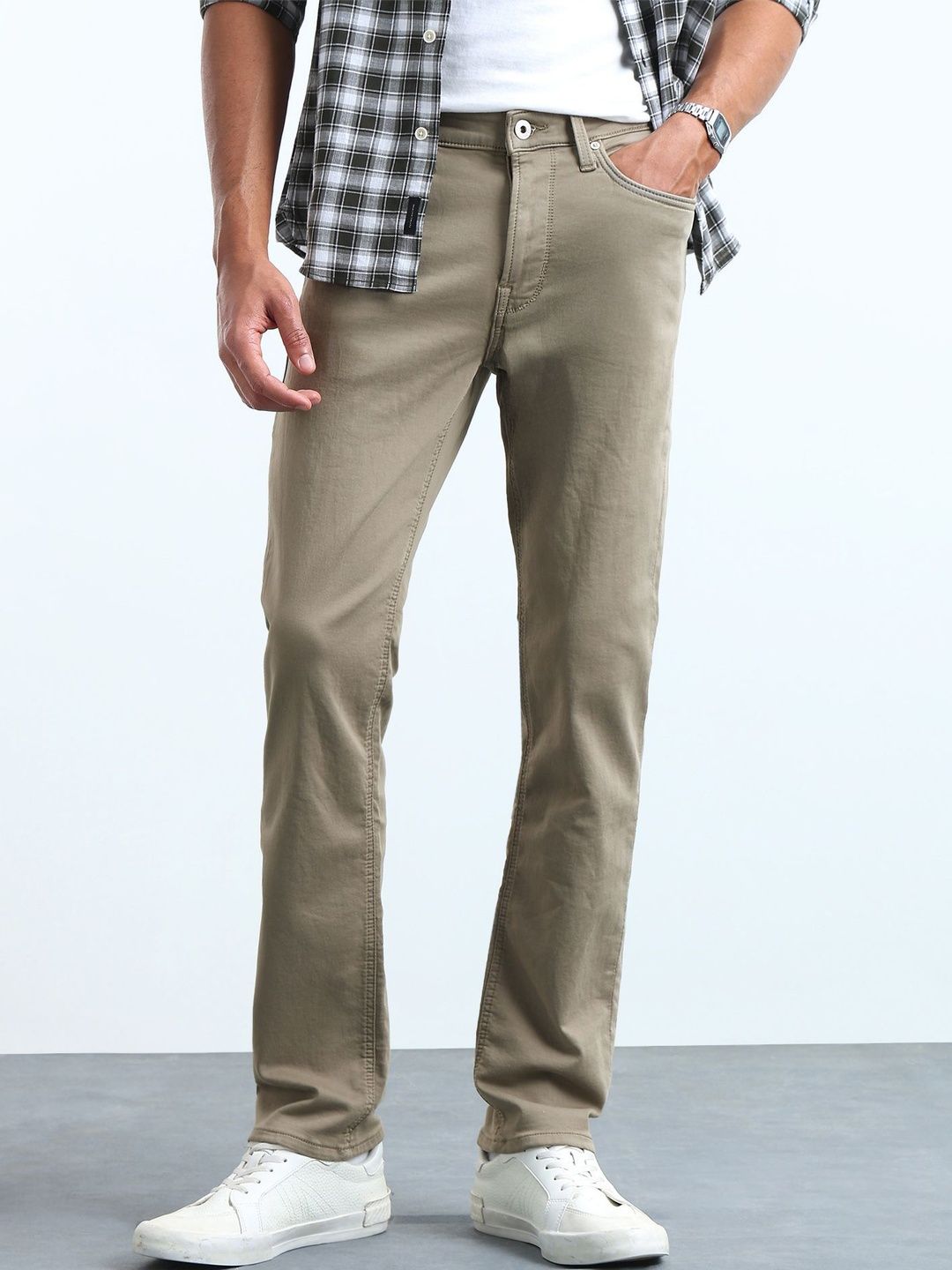Flying Machine Men Straight Fit Mid-Rise Stretchable Jeans-picture-41