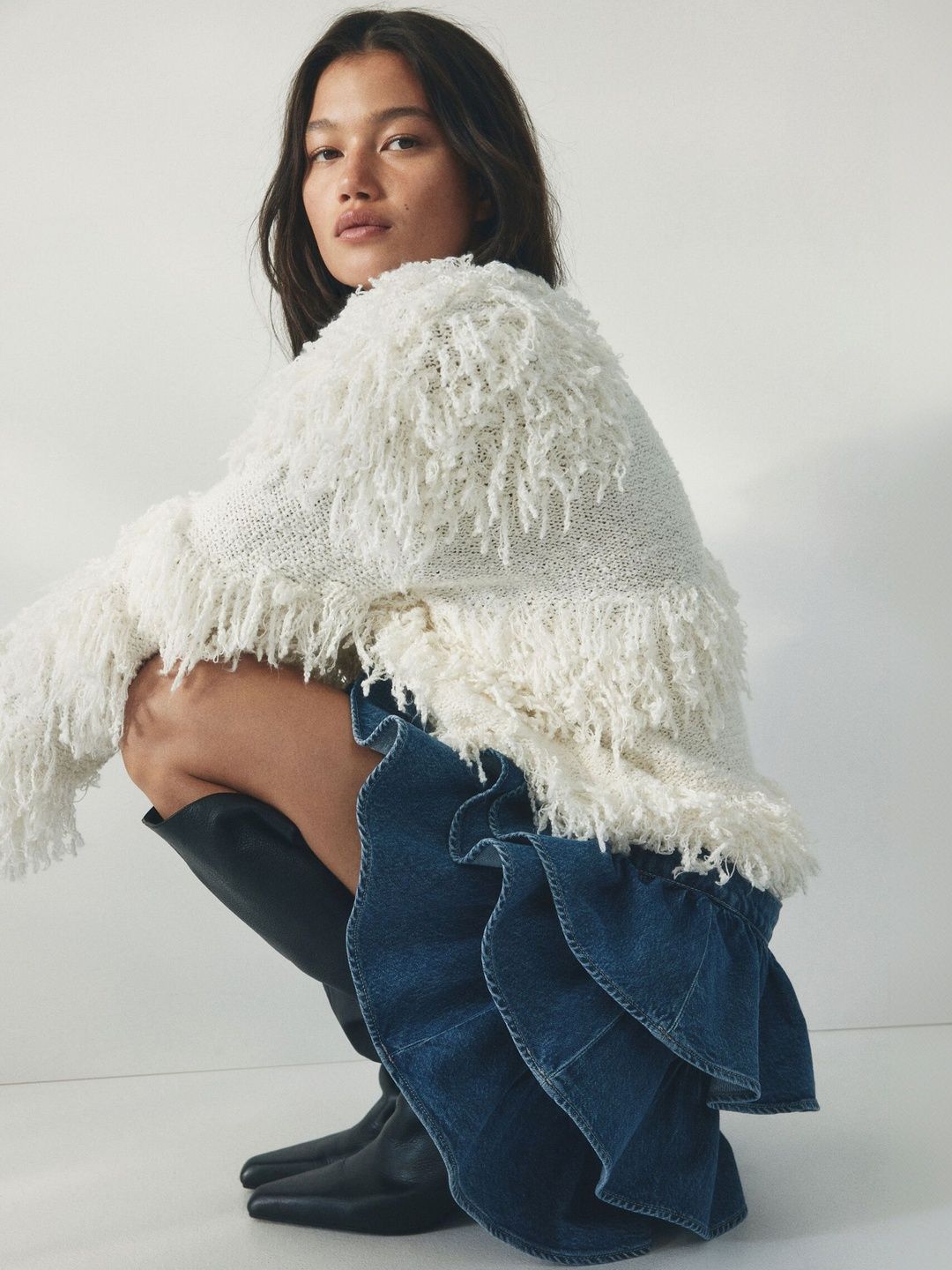 H&M Tiered Denim Skirt-picture-53