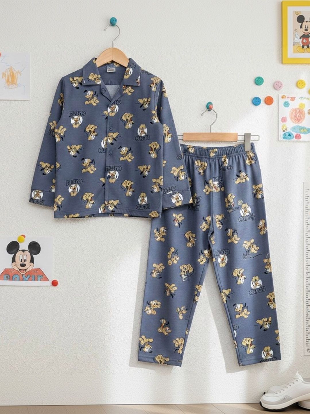 TONY & JONY Boys Printed Shirt with Pyjamas Nightsuit-picture-46