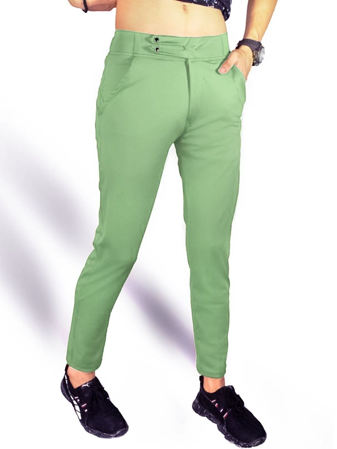Veltick Men Slim Fit Easy Wash Trousers-picture-29