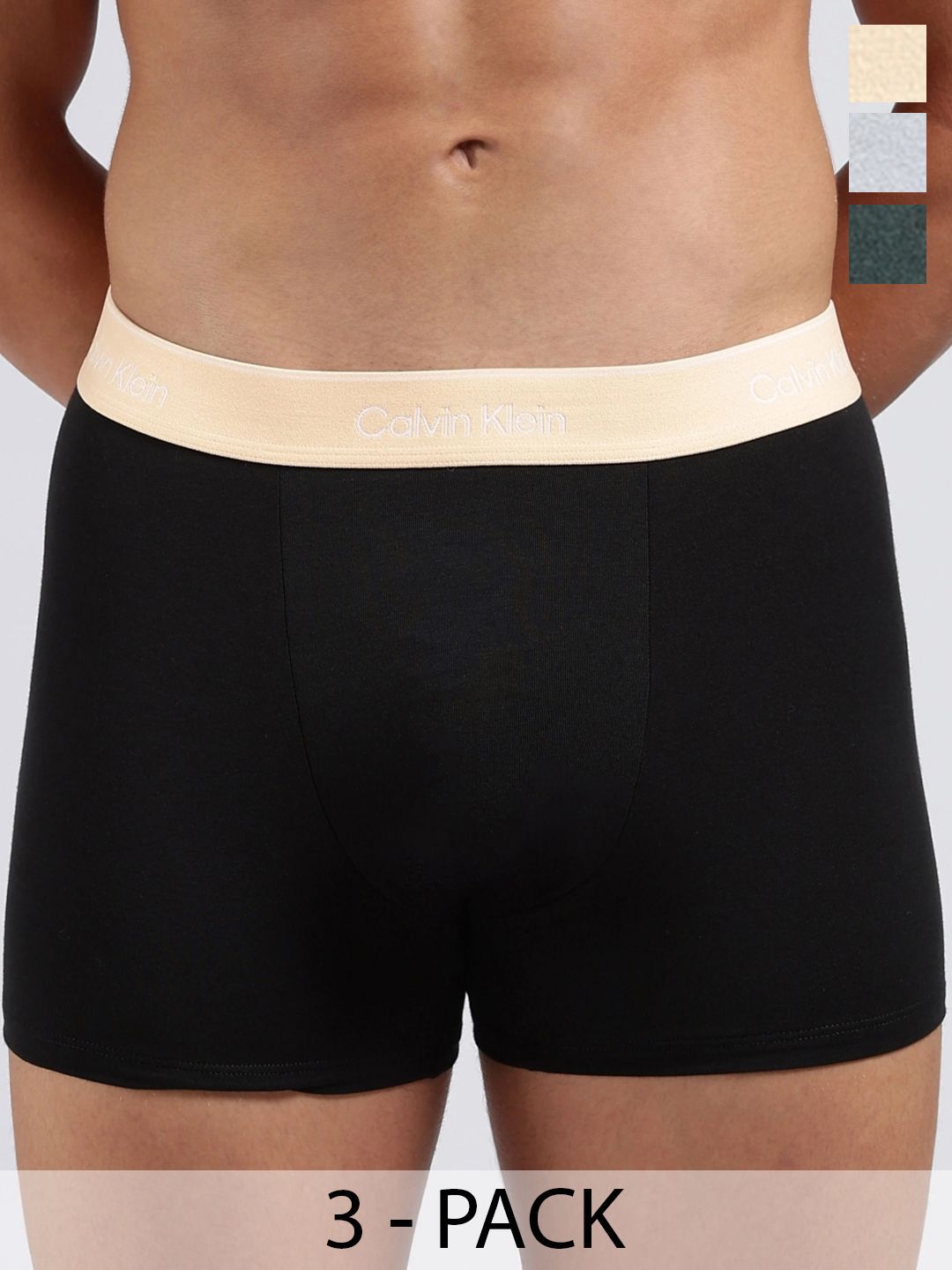 Calvin Klein Underwear Pack of 3 Cotton Solid Trunks-picture-30