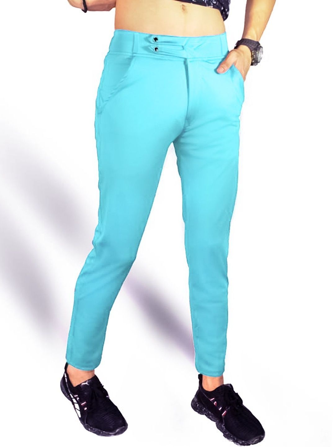 Veltick Men Slim Fit Easy Wash Trousers-picture-18
