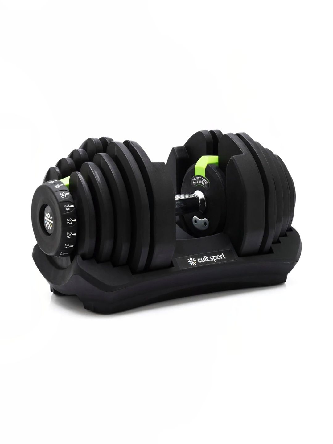 CULT 40 Kg Compact Adjustable Dumbbell 5kg To 40kg Easy Weight Change 17-in-1 Pack Of 1-picture-0