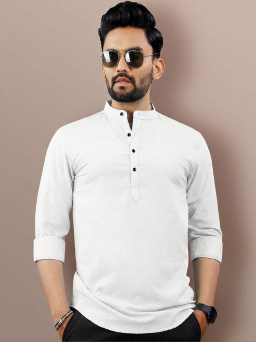 VTEXX Men Thread Work Jacquard Kurta-picture-54