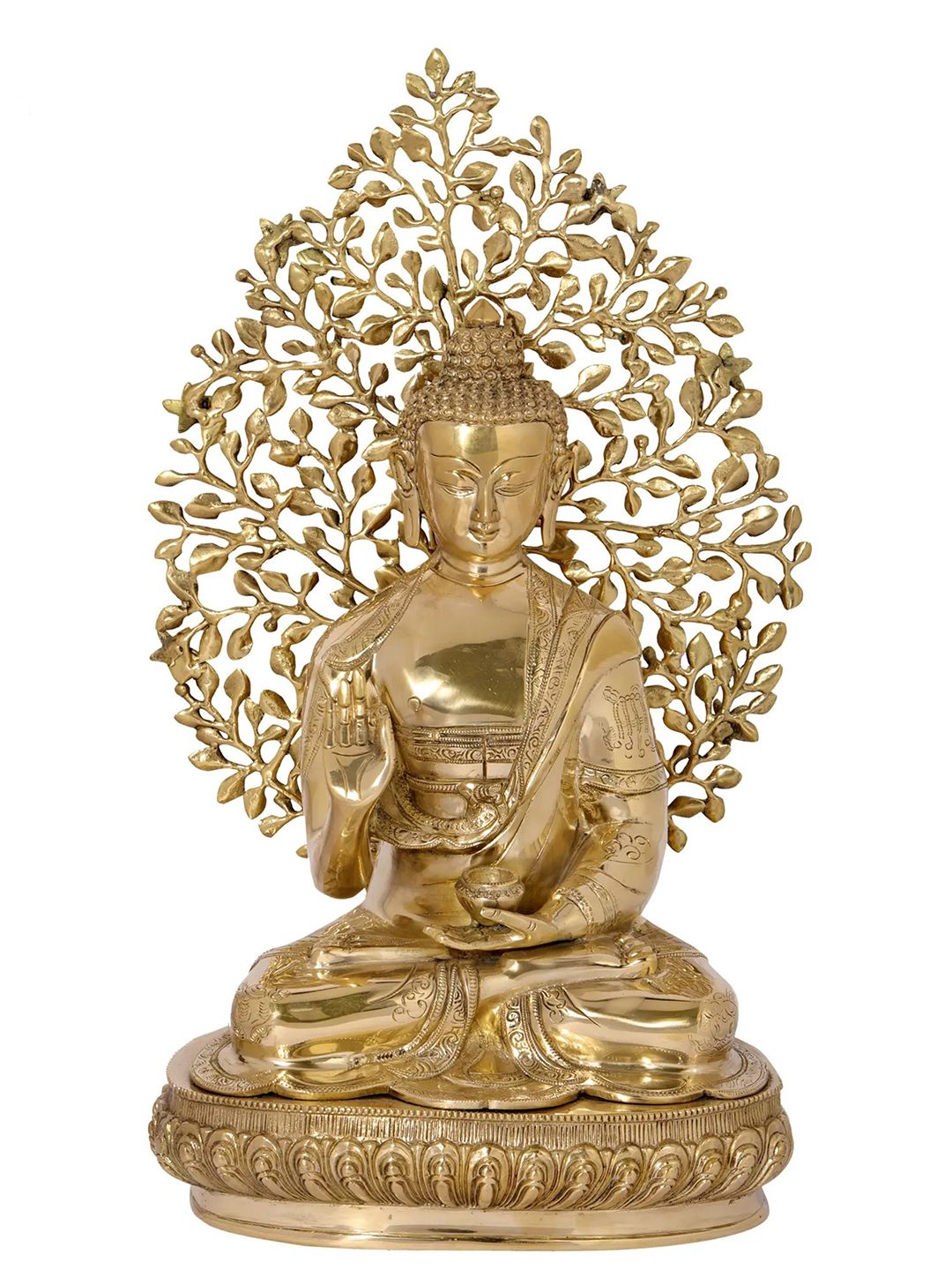 Exotic India Gold-Toned Buddha Idol Showpiece-picture-39