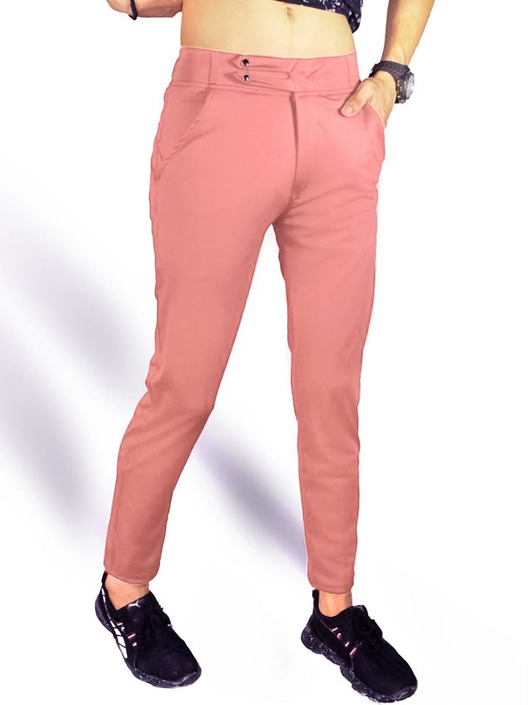 Veltick Men Slim Fit Easy Wash Trousers-image-40
