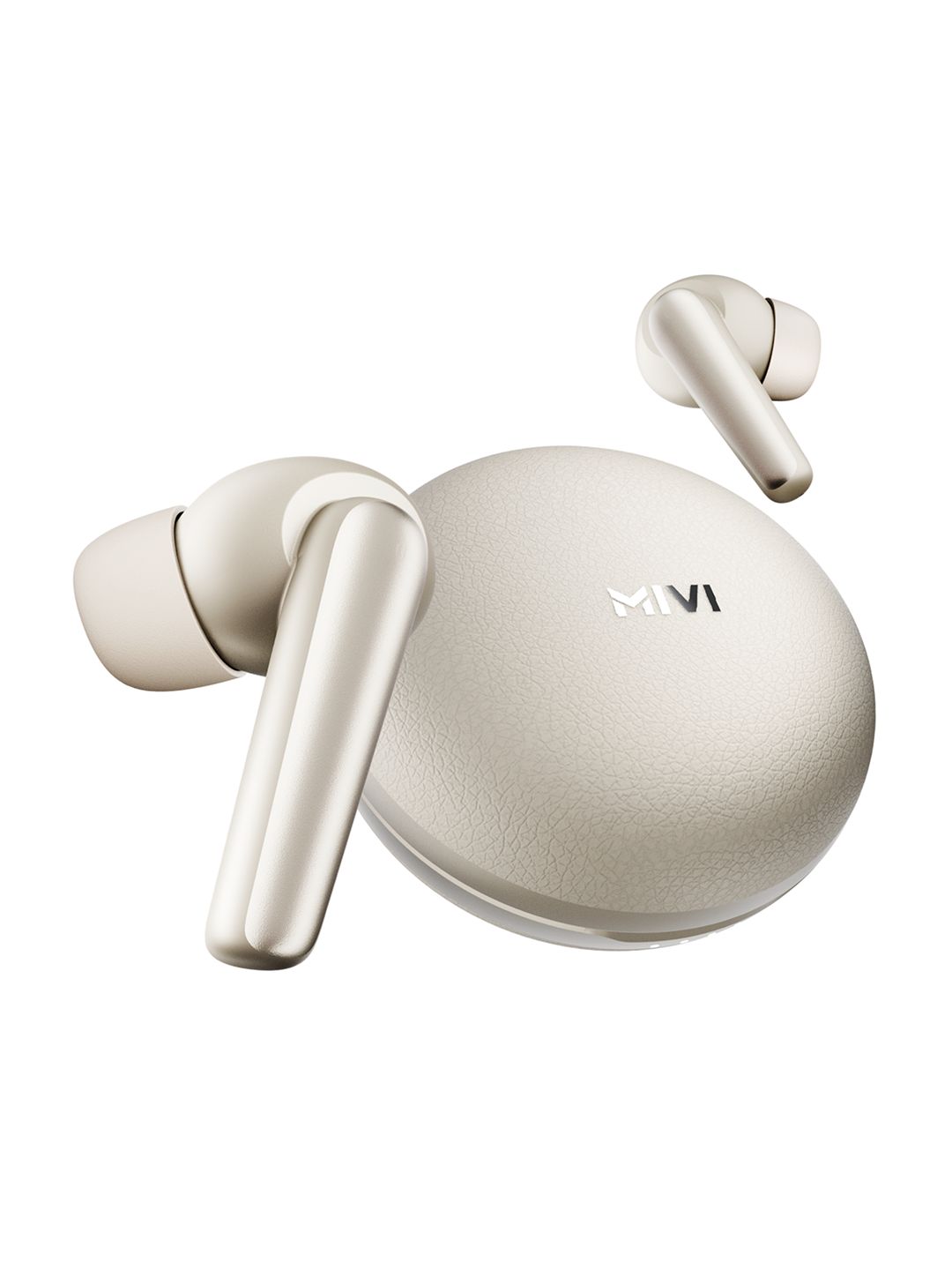 mivi DuoPods Aura TWS Earbuds - Canvas White-picture-27