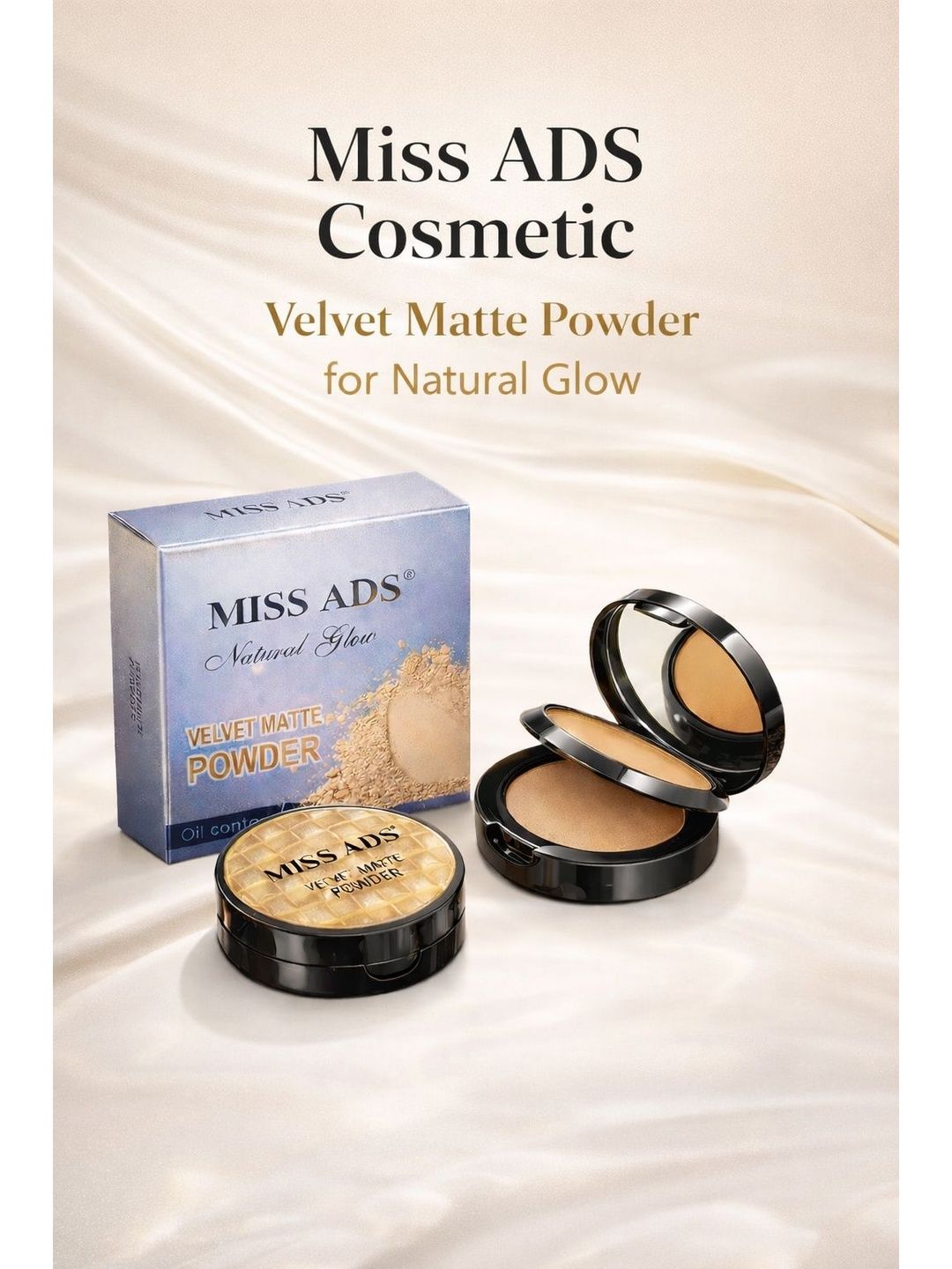 MISS ADS Velvet Matte Compact Powder - MACP01- 12 g-picture-16