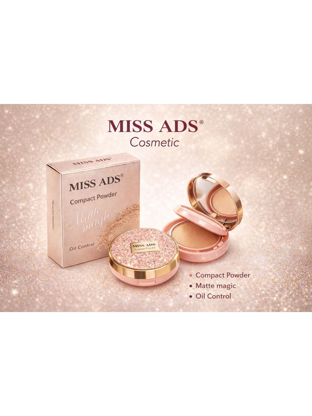 MISS ADS Luxury Compact Powder Matte Magic - MACP02 - 12 g-picture-30