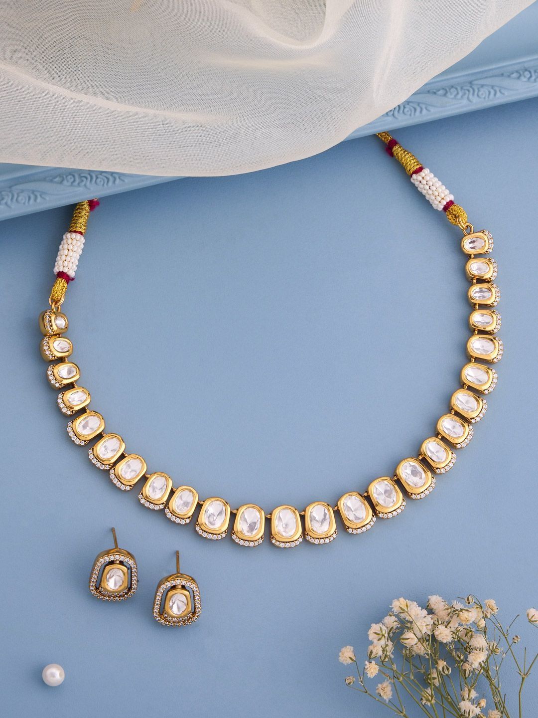 Kushal's Fashion Jewellery Victorian-Plated Kundan-Studded Jewellery Set-picture-49