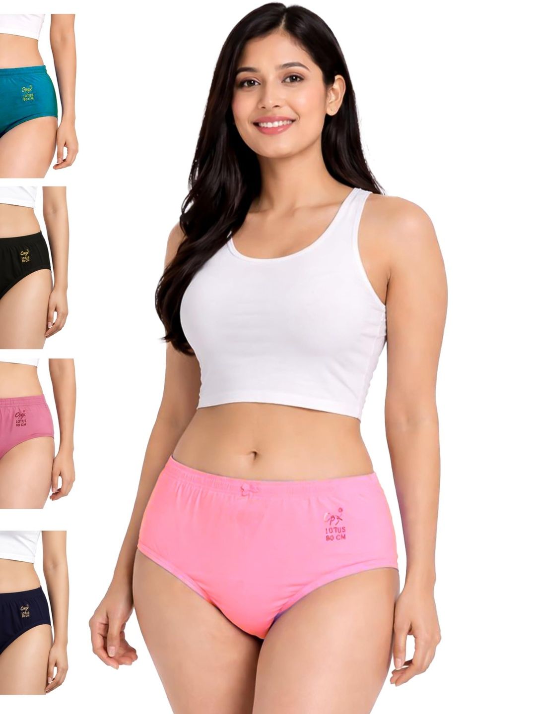 OPEX Women Pack of 5 Assorted Cotton Basic Briefs-picture-32