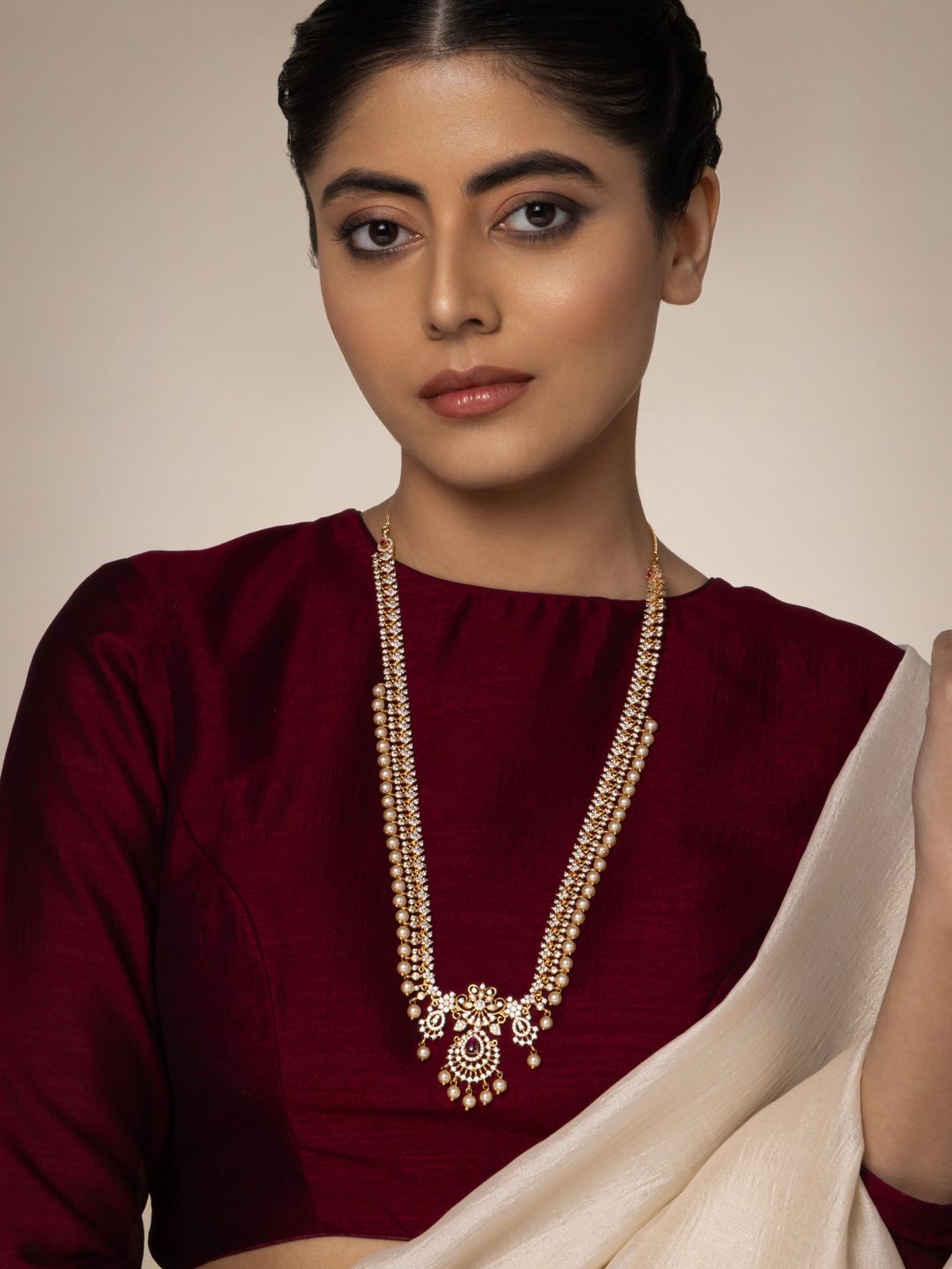 Kushal's Fashion Jewellery Copper Gold-Plated Necklace-picture-35
