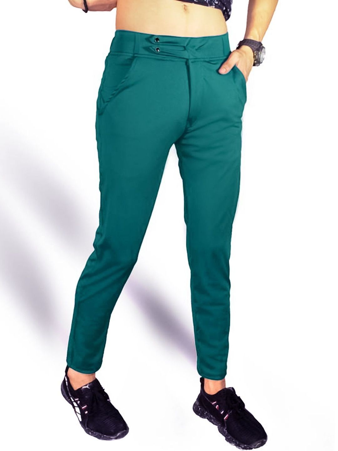 Veltick Men Slim Fit Easy Wash Trousers-picture-47