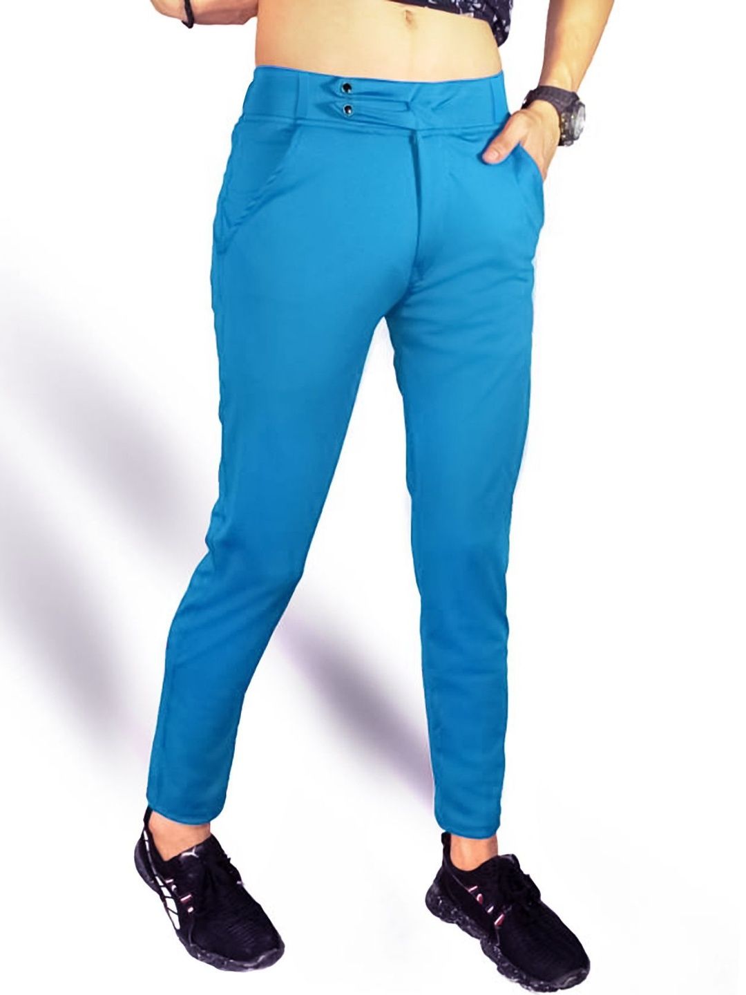 Veltick Men Slim Fit Easy Wash Trousers-picture-42