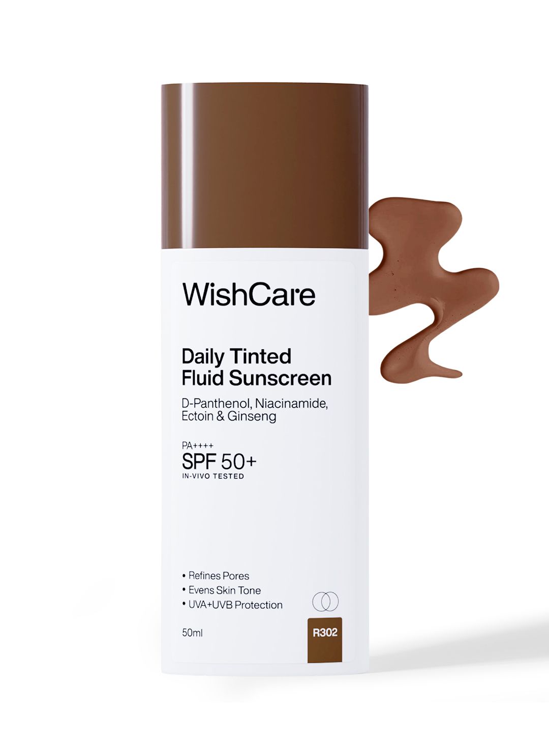 WishCare Daily Tinted Fluid Sunscreen SPF50PA++++- 50 ml- R302-image-23