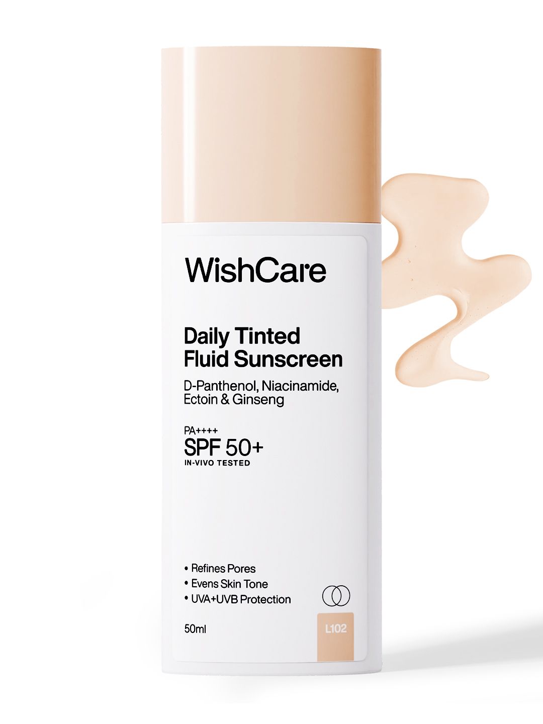 WishCare Daily Tinted Fluid Sunscreen SPF50PA++++- 50 ml- L102-image-37
