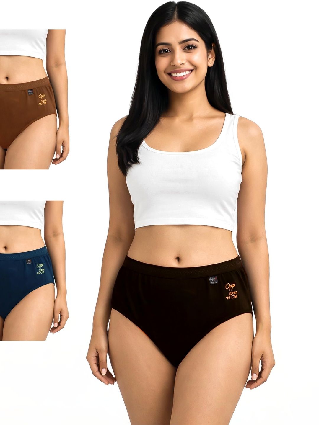 OPEX Women Pack of 3 Assorted Cotton Basic Briefs-picture-46