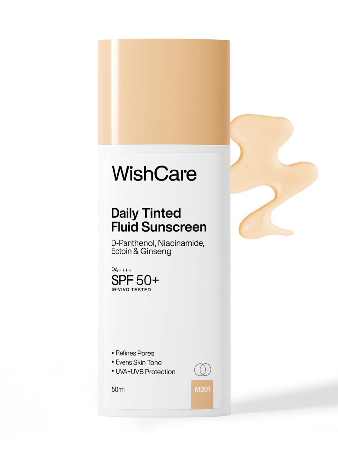 WishCare Daily Tinted Fluid Sunscreen SPF50PA++++- 50 ml- M201-image-39