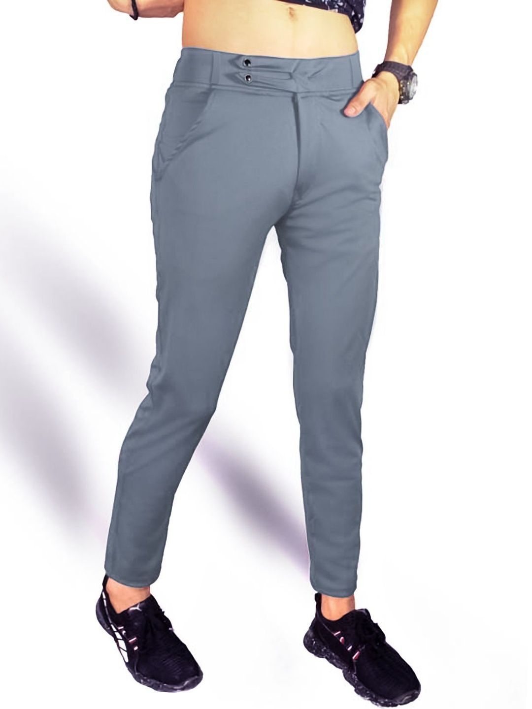 Veltick Men Slim Fit Easy Wash Trousers-picture-38
