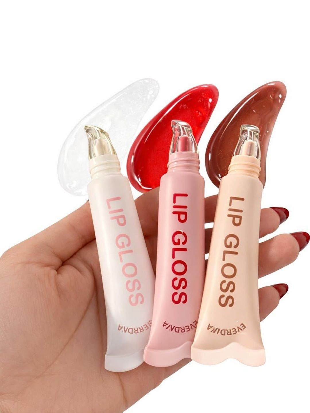 everdiva Set Of 3 Non-Sticky Hydrating Lip Gloss - 20 ml Each - Brown Sugar, Poppy Red-image-27