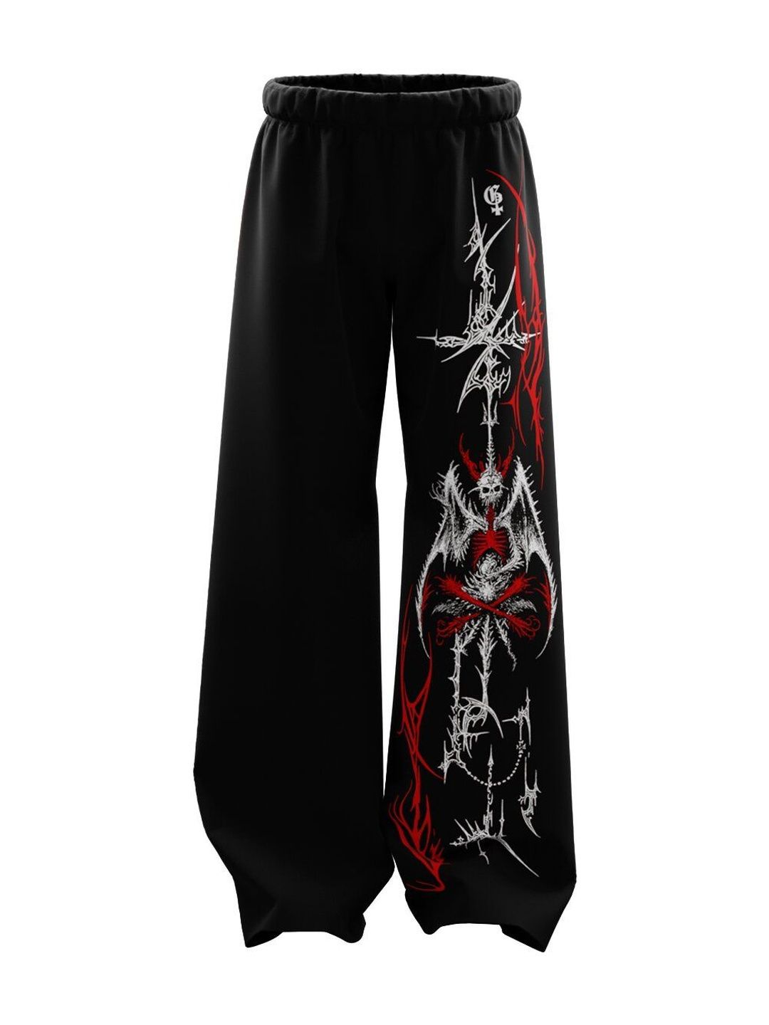 GENRAGE Men Baggy Graphic Print Training Track Pants-picture-15