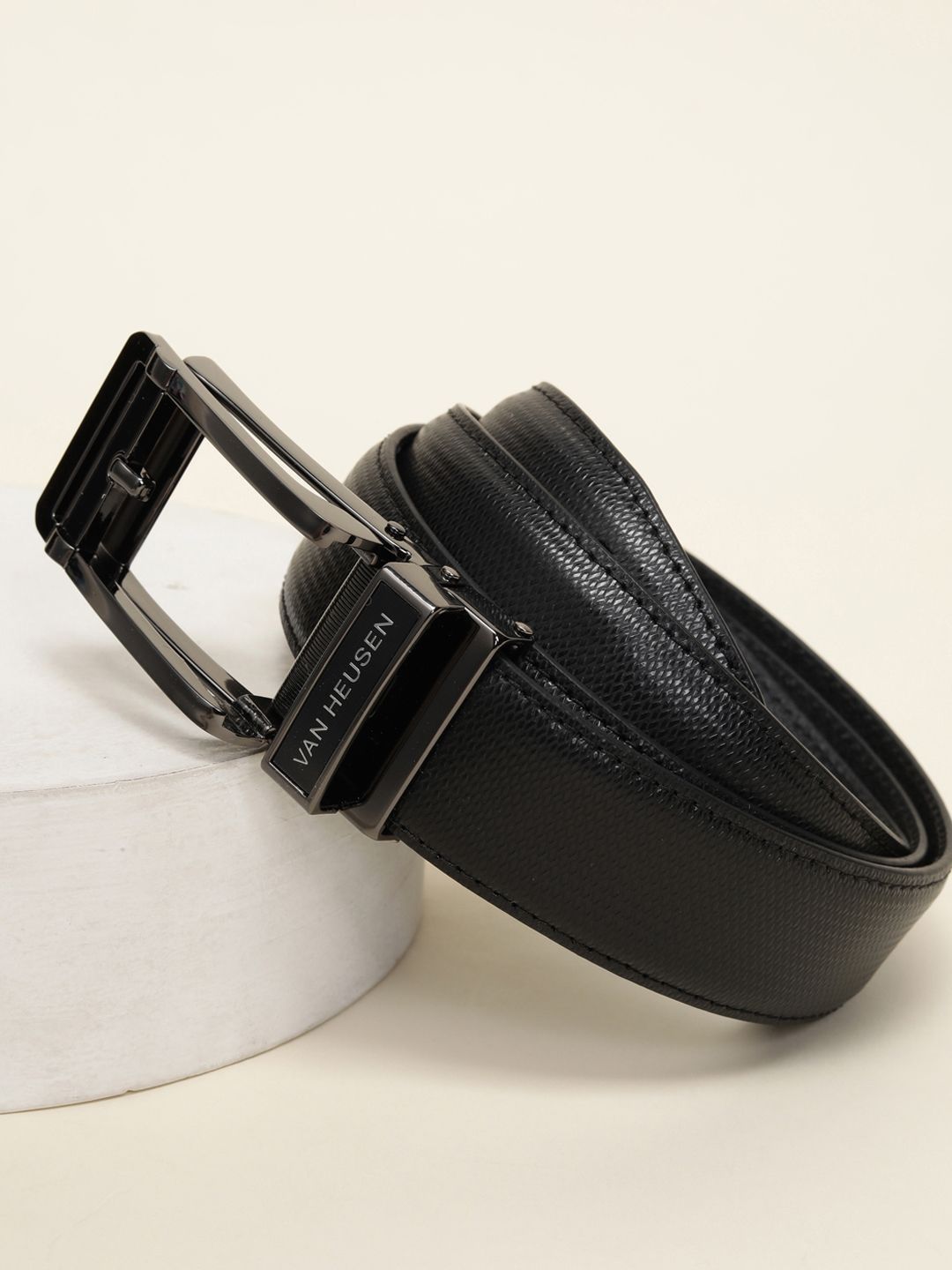 Van Heusen Men Textured Leather Formal Belt-picture-36