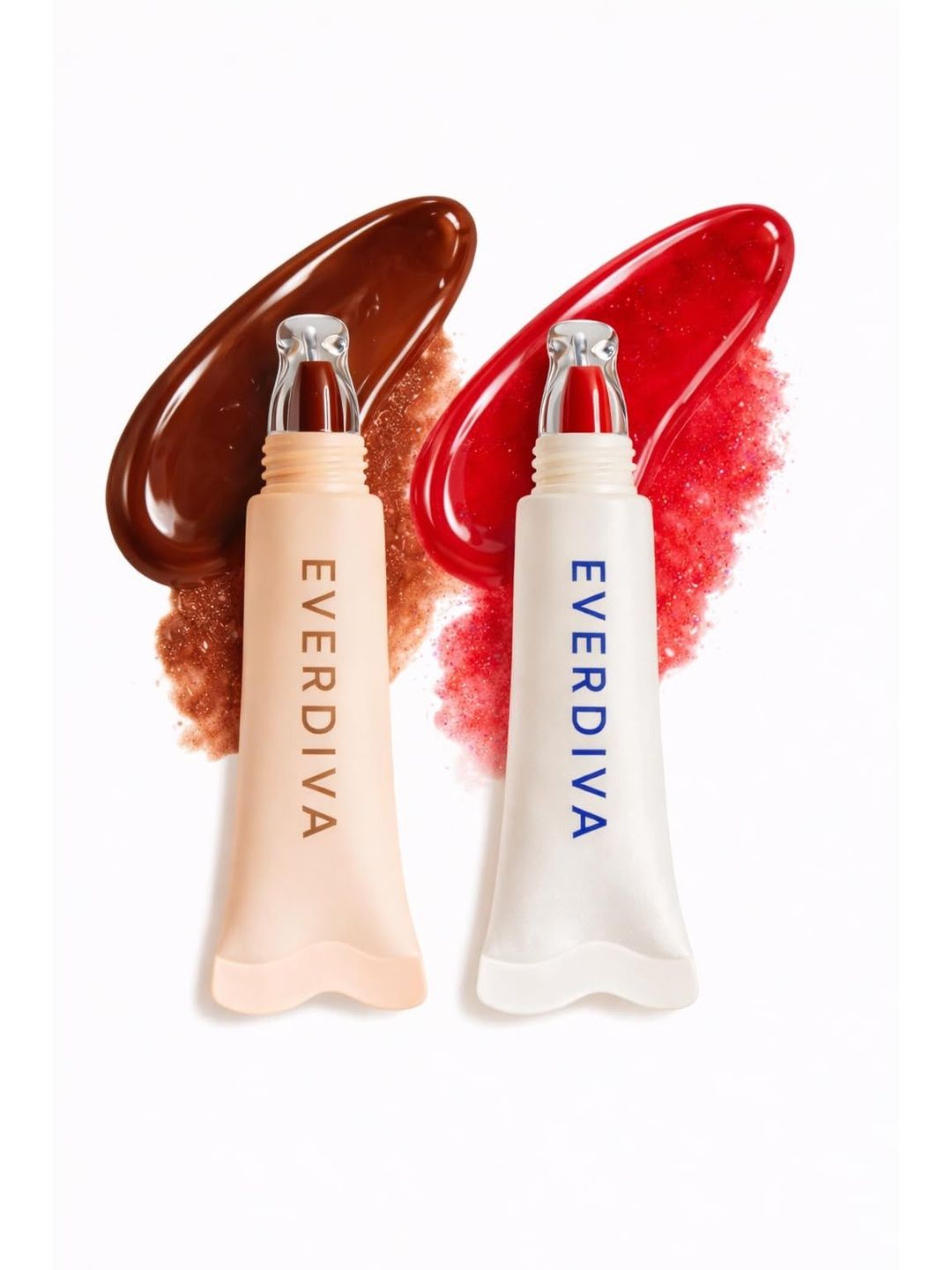 everdiva Set Of 2 Non-Sticky Hydrating Lip Gloss - 20 ml Each - Brown Sugar & Poppy Red-image-25